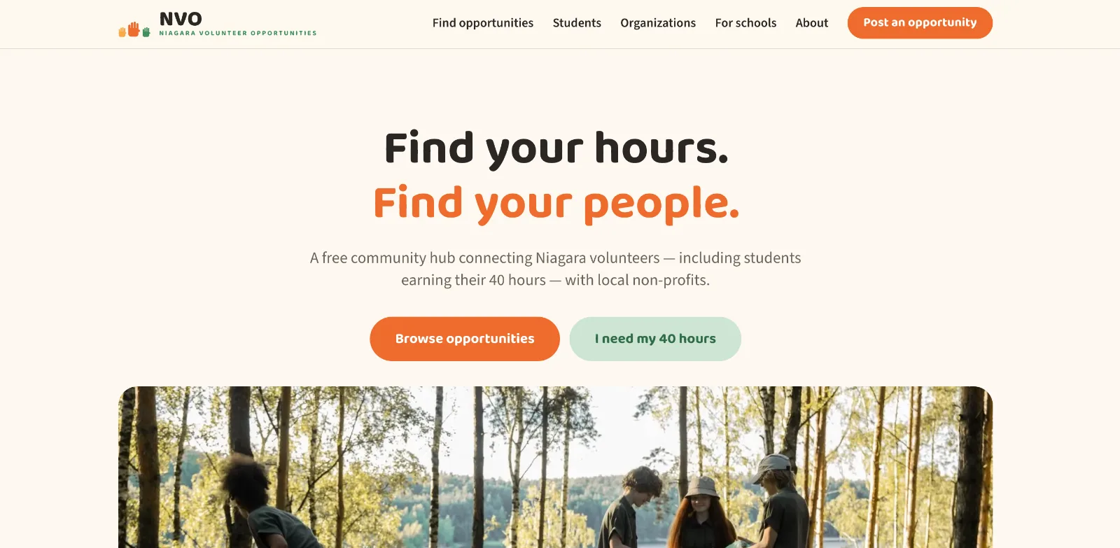 Niagara Volunteer Opportunities, a live website Paragon Media Canada built and runs as its own project.